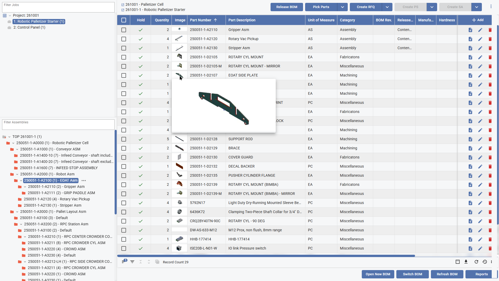 Total ETO — Bill of Materials