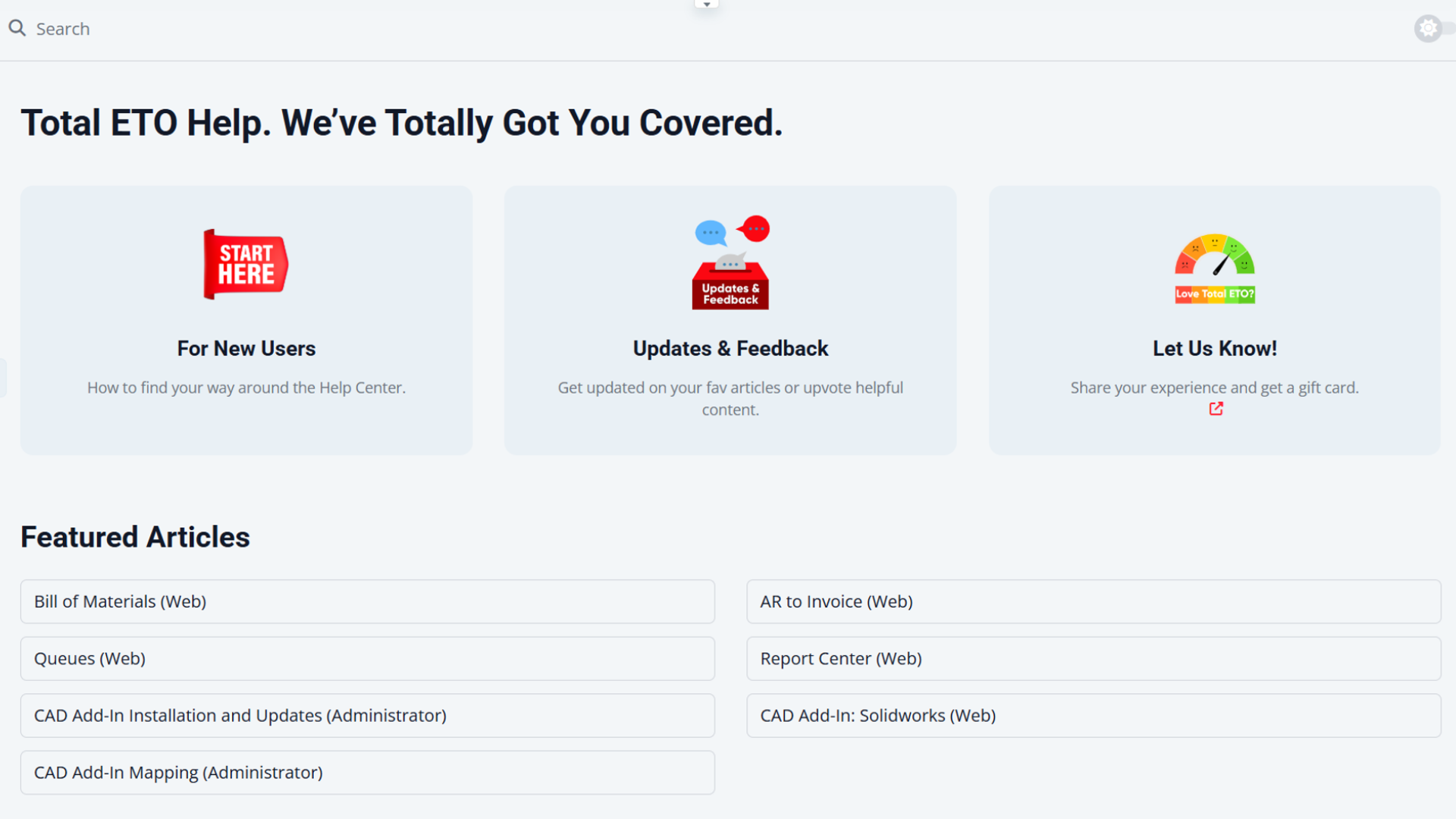 Total ETO — Support