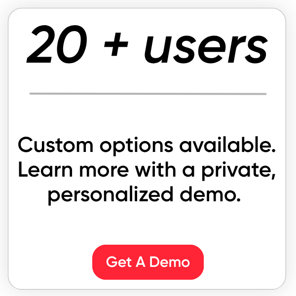 20+ users call for more info